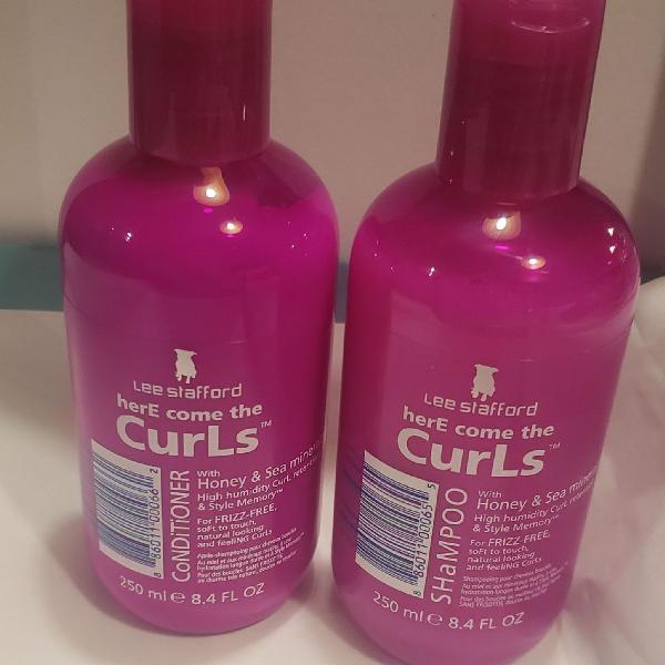 shampoo e condicionador lee staford here come the curls