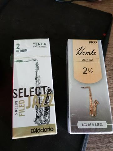 Palhetas Para Sax-Tenor Select Jazz 2M e Rico Henk 2,5
