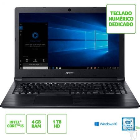 Notebook Acer ADD Intel Core I5 4GB 1TB LED 15,6" W