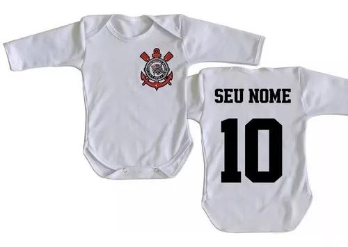 Body Criança Nenê Personalizado Com Nome Corinthians