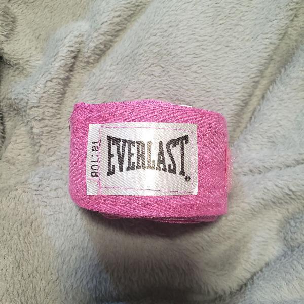 bandagem elastica everlast rosa nova
