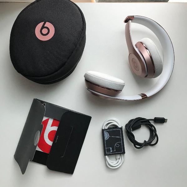 beats solo 3 wireless rose gold