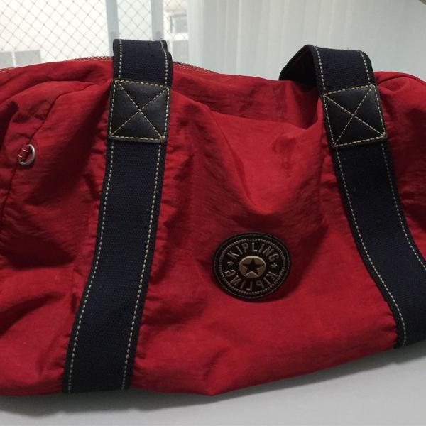 bolsa mala de viagem vermelha klipling