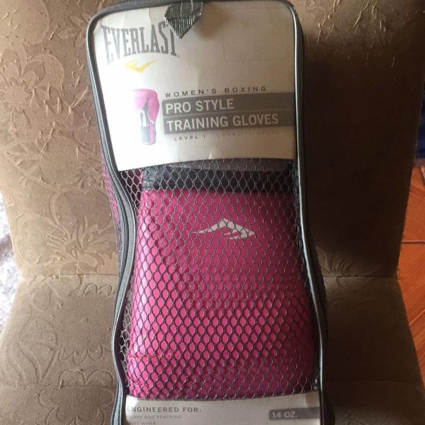 par de luvas everlast rosa