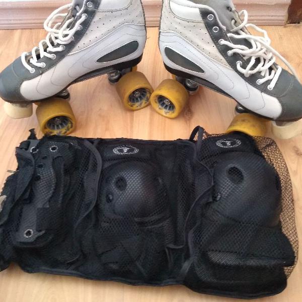 patins x trike 4 rodas branco