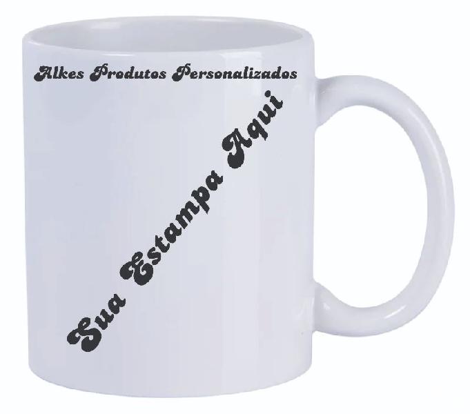 Caneca Branca de Porcelana Personalizada