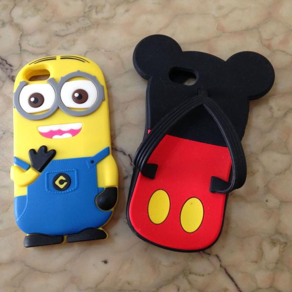 Capa iphone Minions e Mickey