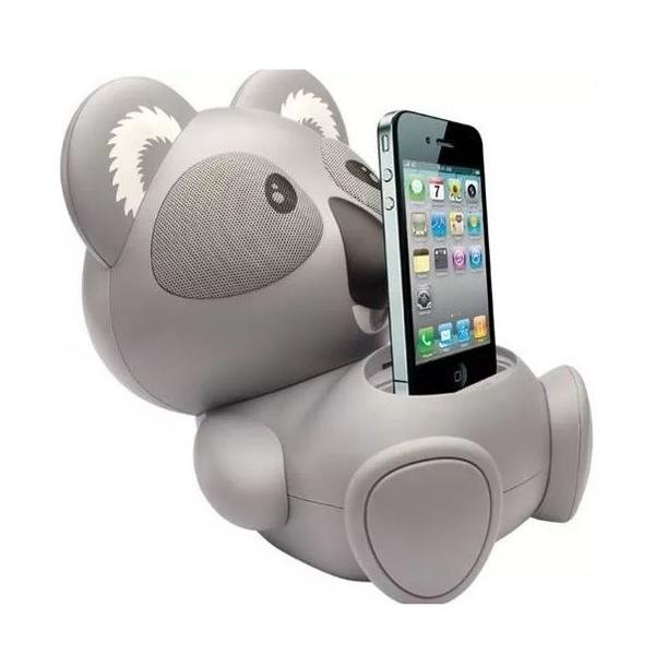 caixa de som iphone 6w cinza koala