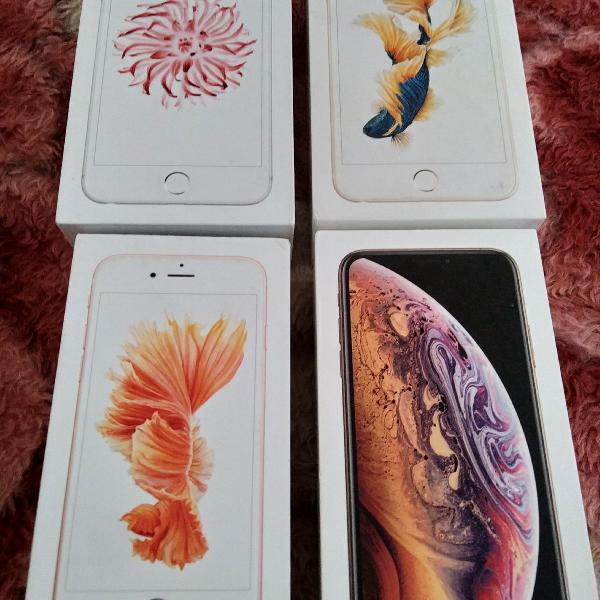 caixas de iphone 6 plus, 6s plus, 6s, xs