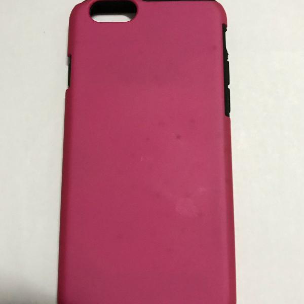 capa case para iphone 6/6s rosa e preta