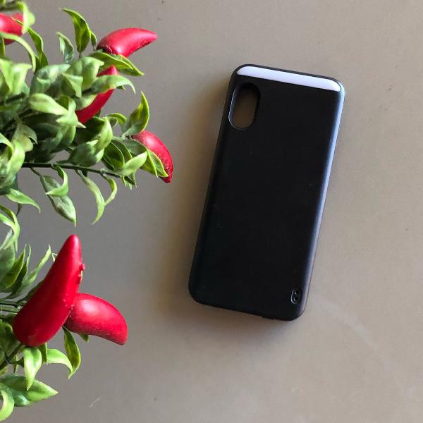 capa iphone x / xs - case luz de led