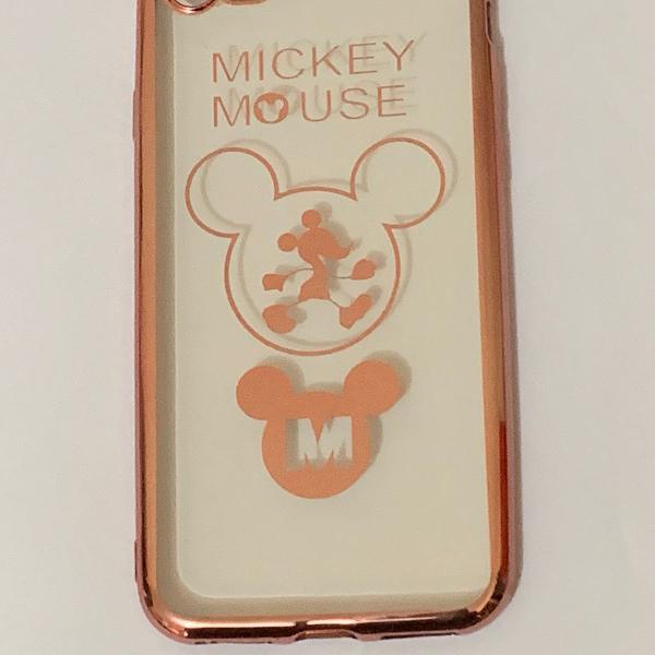 capa silicone michey mouse gold rose iphone 6 6s