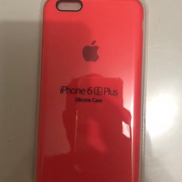 capa silicone original apple vermelha