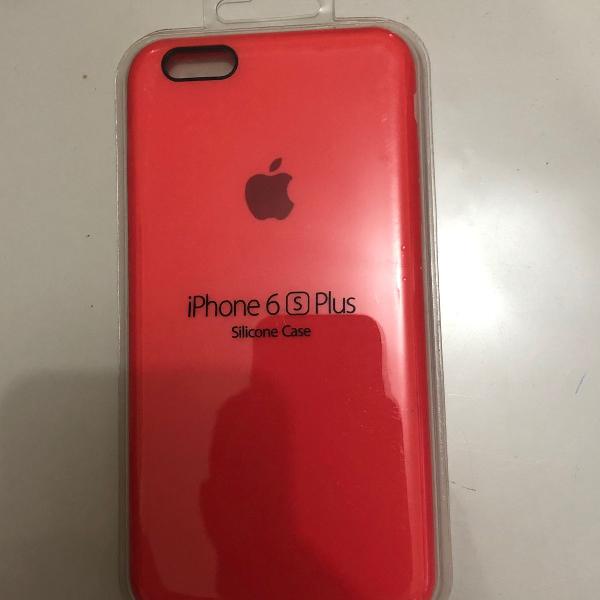 capa silicone original iphone 6 plus 6s plus vermelha