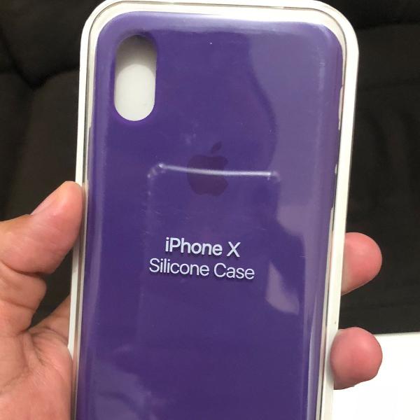 capa silicone original iphone roxo