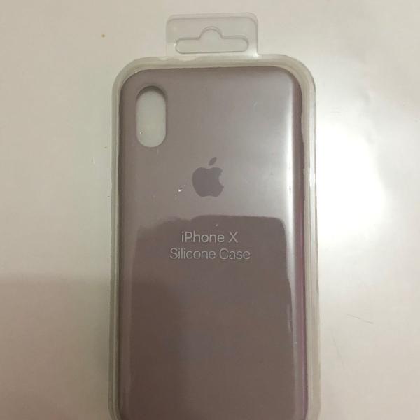 capa silicone original iphone x e xs lilás