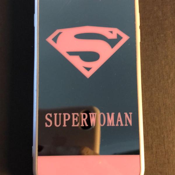 capa superwoman silicone rosa mulher maravilha