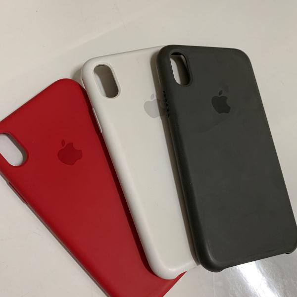 capas em silicone originais da apple para i phones x e xs