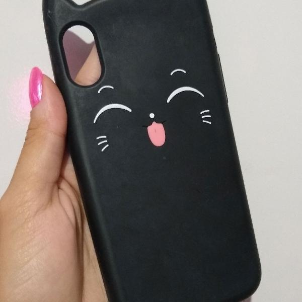 capinha iphone x silicone gatinho