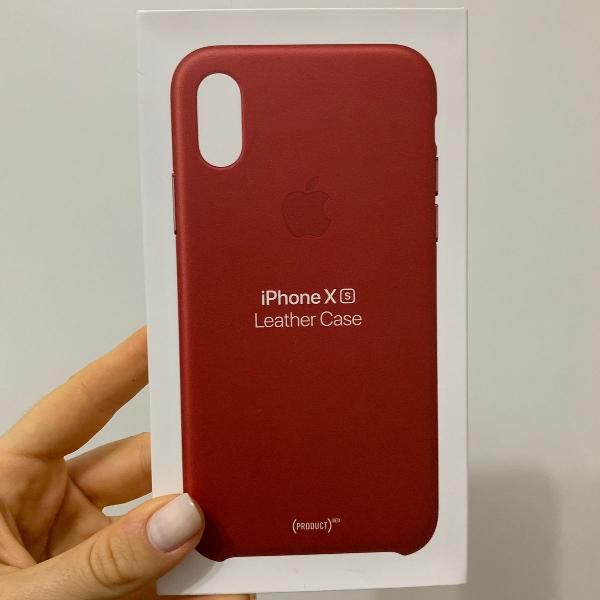 capinha iphone xs couro red