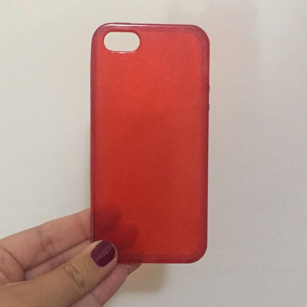 capinha vermelha transparente - iphone 5/5s