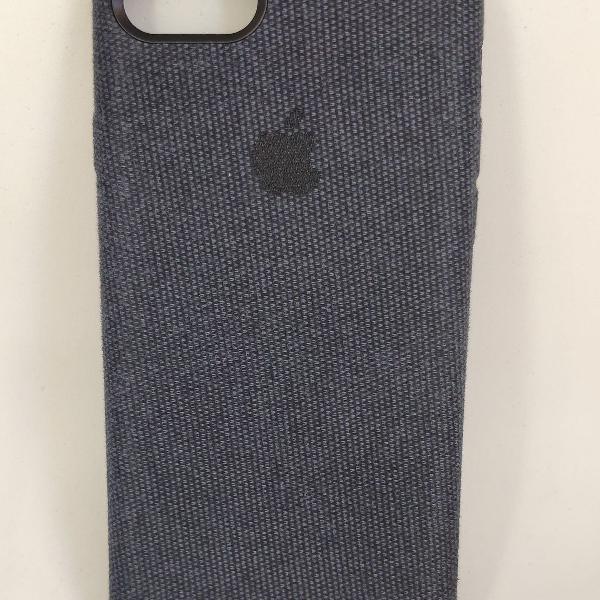 case iphone 7 iphone 8 azul marinho em tecido jeans