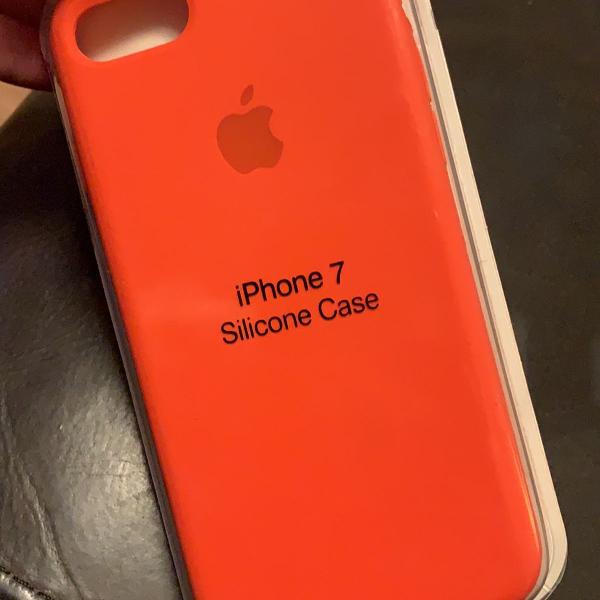 case iphone 7/8 vermelha alaranjada