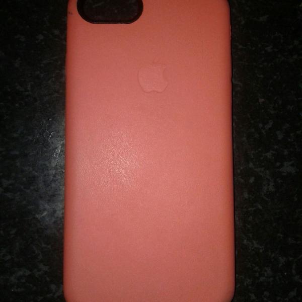 case laranja couro apple iphone 7/ 8
