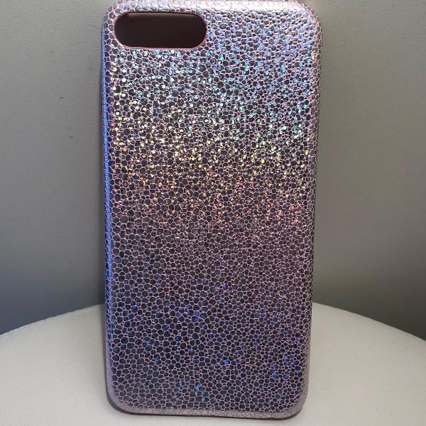 case para iphone plus rosa de sereia