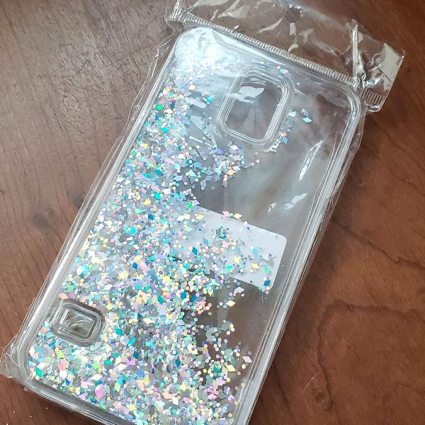 case trabalhado no glitter para samsung s5