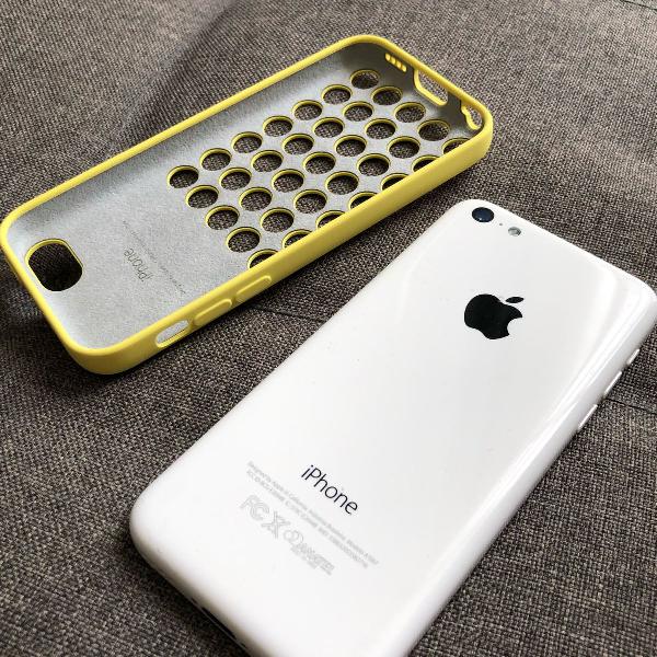 iphone 5c branco com capa nova original