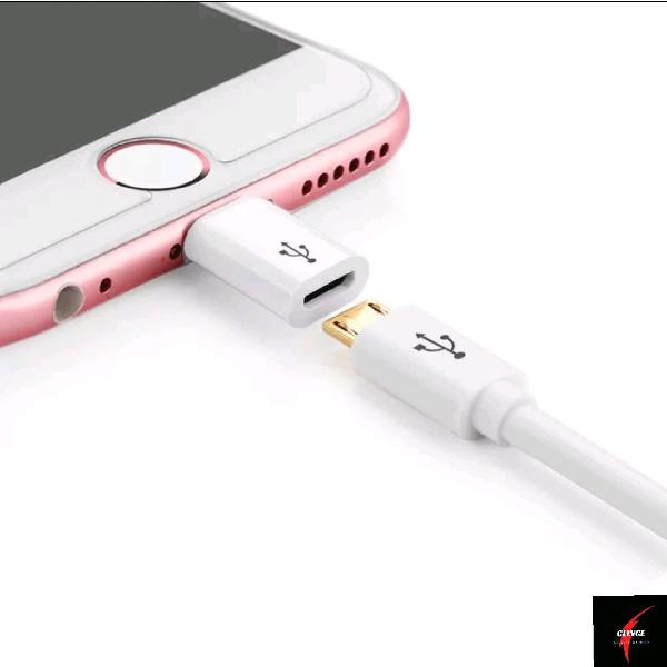 kit apple ( adaptador v8 pra lighthing + cabo pra iphone