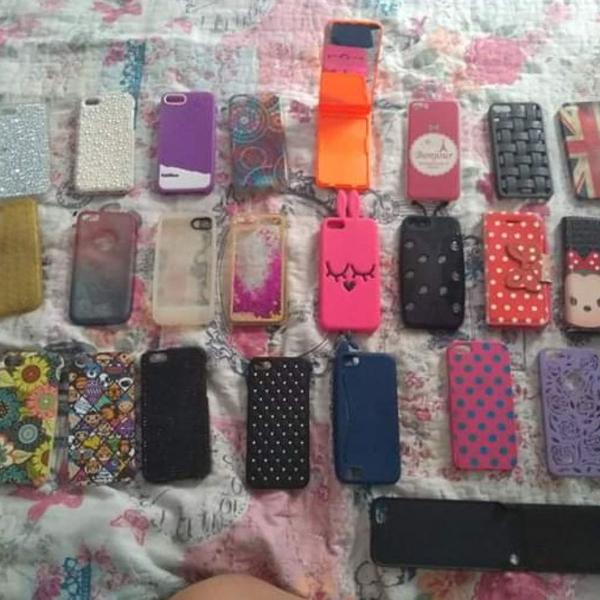 lote com 27 capas para iphone 5 e 5s