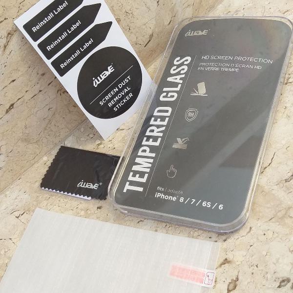 película de vidro temperado iphone 8, 7, 6 e 6s