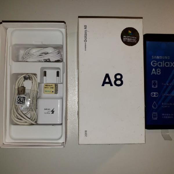 samsung galaxy a8 2018 semi novo - garantia até 10/2019