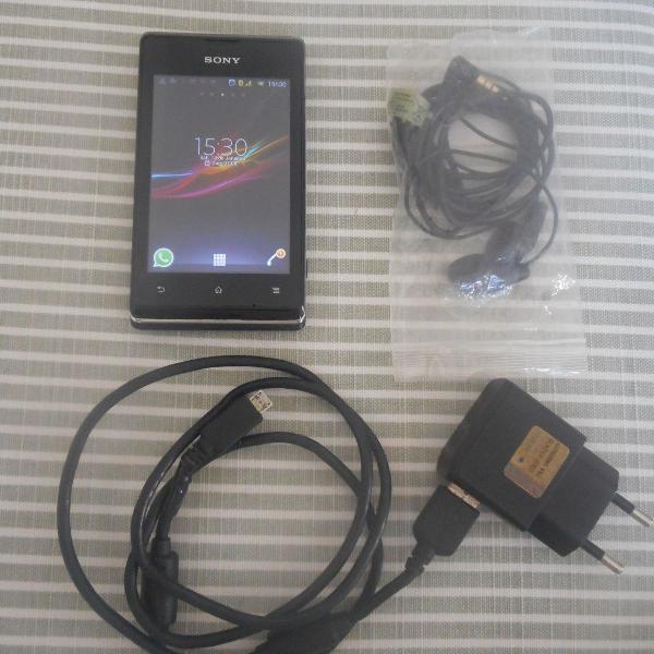 smartphone sony xperia e c1604 4gb dual preto