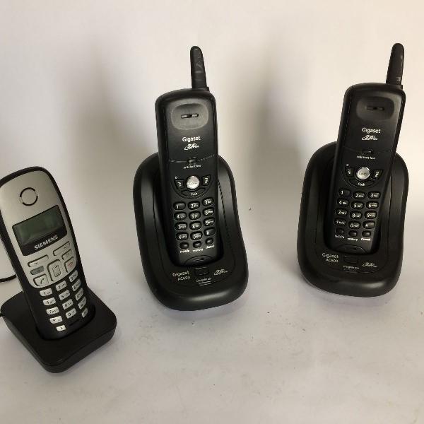 telefones sem fio (3 unidades)