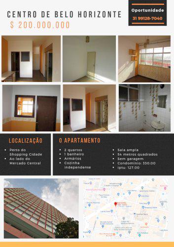 Apartamento 2 quartos no Centro de Belo Horizonte