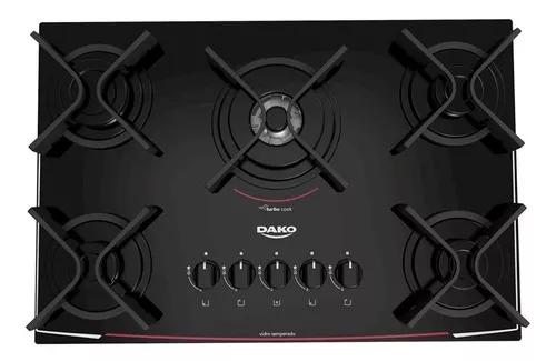 Cooktop Dako 5 Bocas Turbocook Com Tripla Chama Preto Bivolt