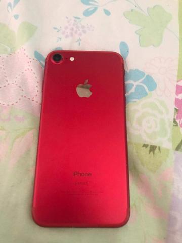 IPhone 7 red 128 Gb troco com volta boa sua