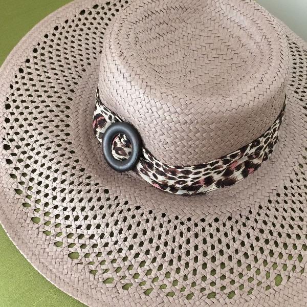 chapéu aba larga estilo boho casual