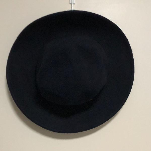 chapéu de camurça azul marinho