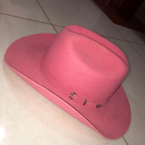 chapéu de cowboy rosa