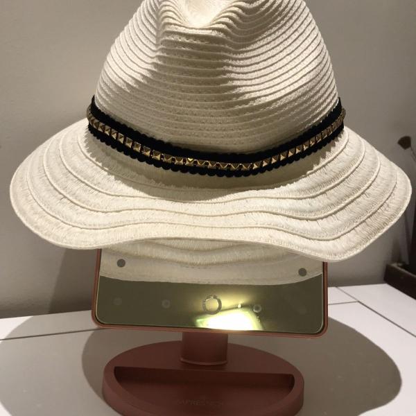 chapéu de palha cru com faixa detalhe