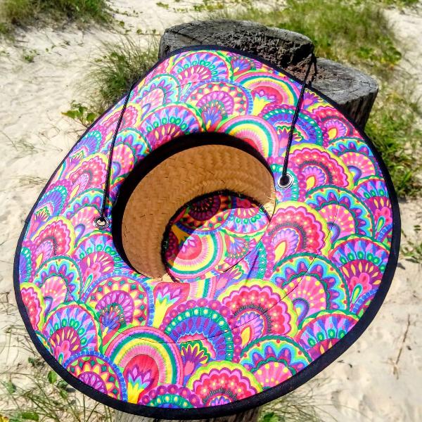 chapéu de palha surf mandala barato