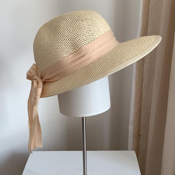 chapéu de praia fibra natural claro