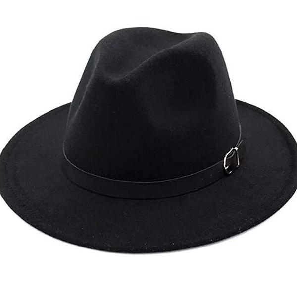 chapéu fedora preto