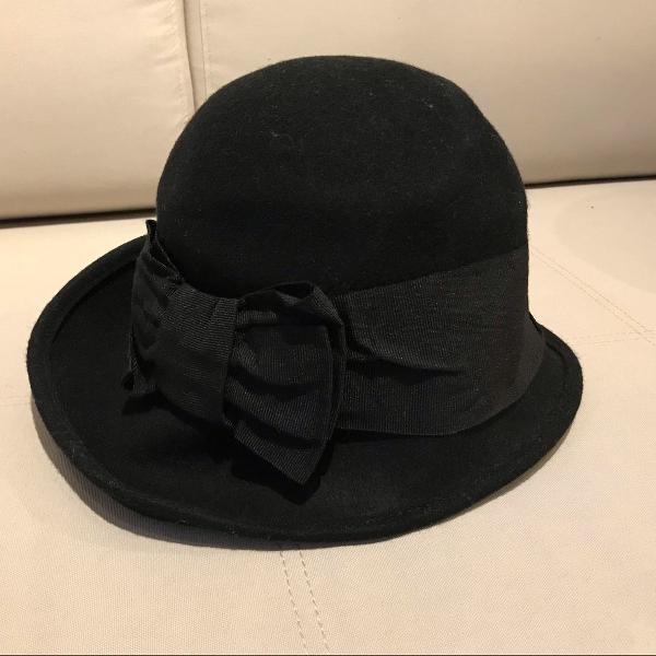 chapéu italiano de lã preto