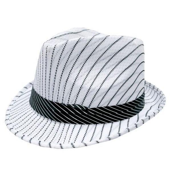 chapéu modelo carioca unissex listrado branco estiloso