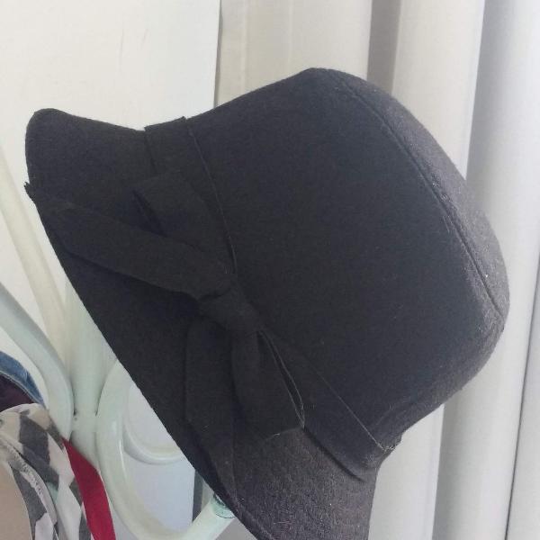 chapéu retrozinho preto laço